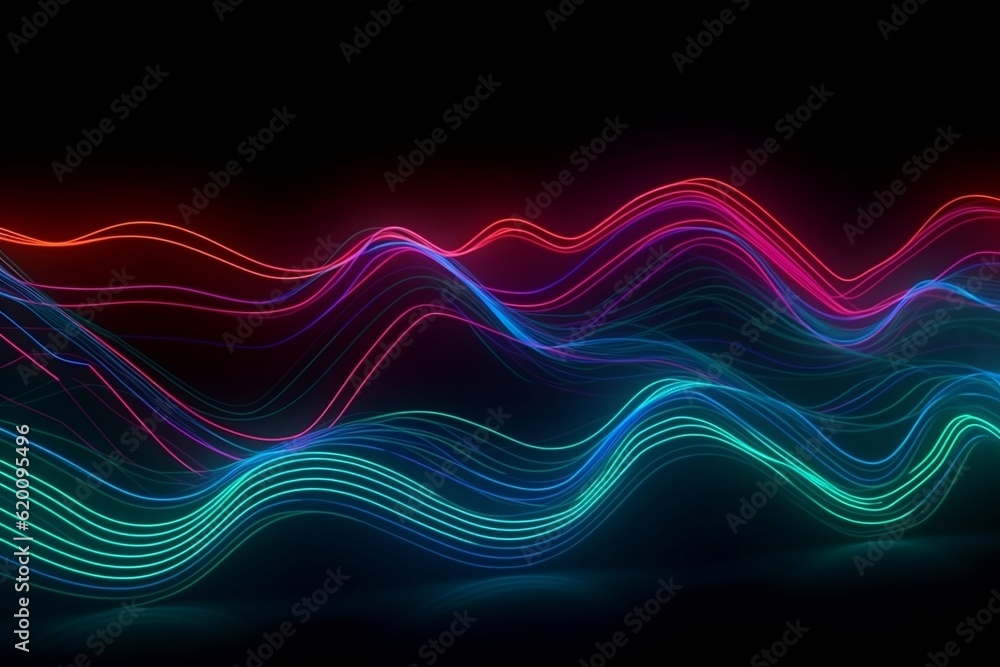 Bright abstract colored lines in space. Bright abstract colored lines in space.
