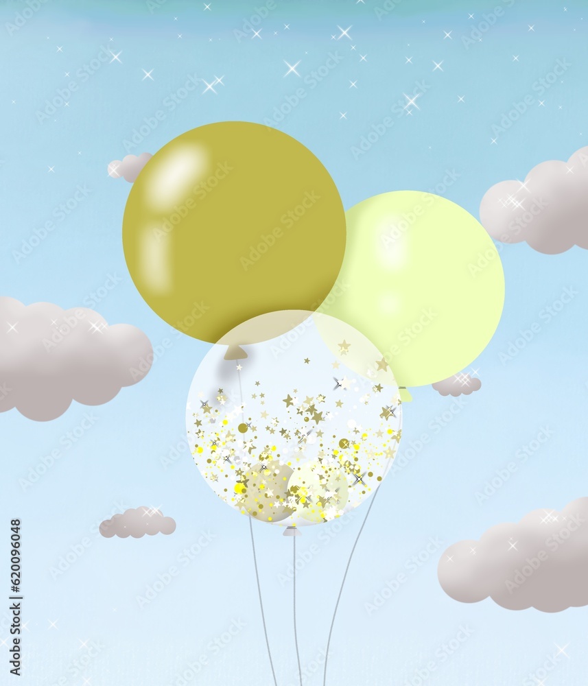 Fototapeta premium balloons in the sky