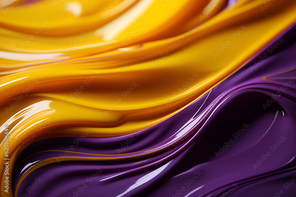 Fototapeta premium Thick and dense liquid, transparent drops are an excellent background and substrate. With Generative AI technology