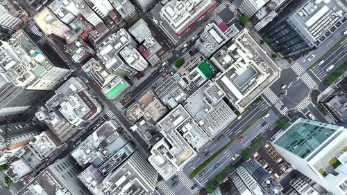 Aerial view of Tokyo business district