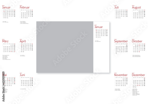 Kalendarium 2024 Kalender Deutschland Fotokalender
