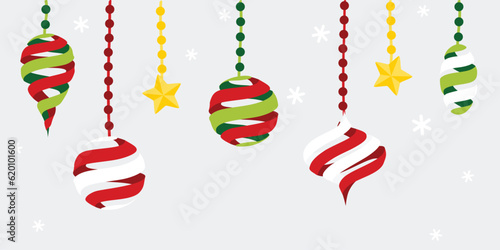 Christmas decoration with ribbon ornament