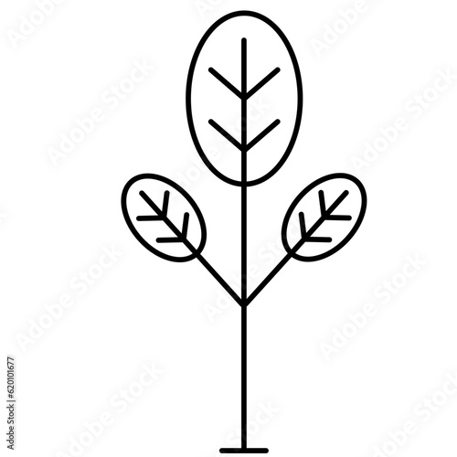 Geometric tree leaf green tree