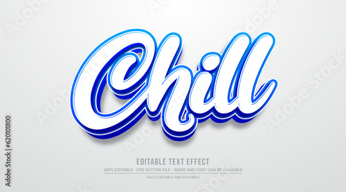 Editable text effect chill