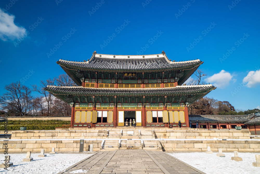 Changdeokgung Palace in Seoul, winter time, South Korea Changdeokgung Palace in Seoul, winter time, South Korea