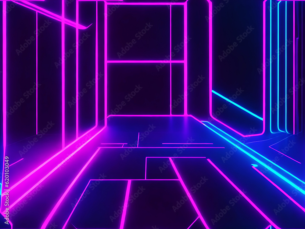 3d render, abstract minimal neon background, pink blue 3d render, abstract minimal neon background, pink blue