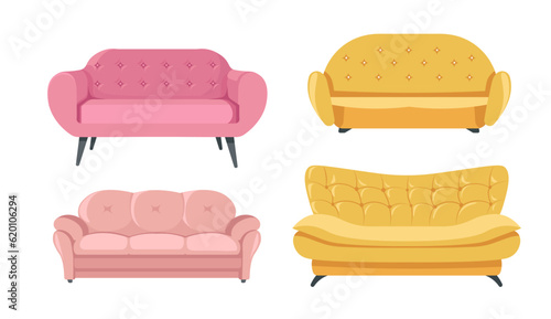Interior design and decoration, sofas and couches