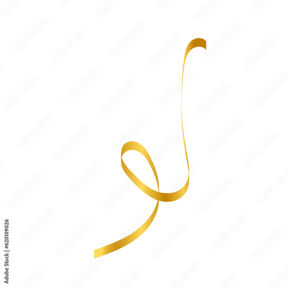 Obraz premium Gold Ribbon Illustration