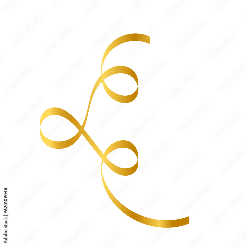 Obraz premium Gold Ribbon Illustration