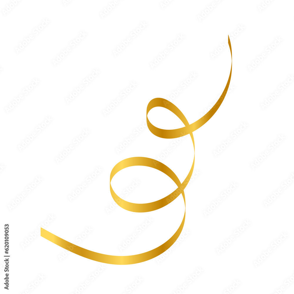 Obraz premium Gold Ribbon Illustration