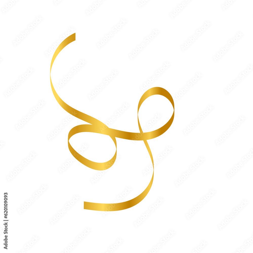 Gold Ribbon Illustration Gold Ribbon Illustration