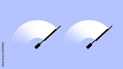 Wipers. Flat. color, car wipers, windshield wipers. Vector illustration.