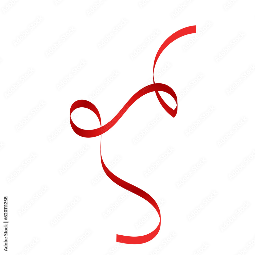 Obraz premium Red Ribbon Illustration