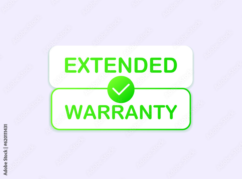 extended warranty. Flat, green, extended warranty, extended product warranty. Vector icons. extended warranty. Flat, green, extended warranty, extended product warranty. Vector icons.