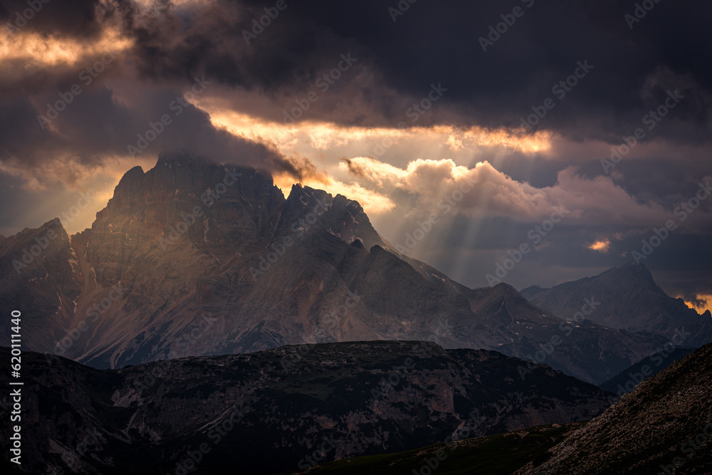 sunset in the mountains, Dolomiti
