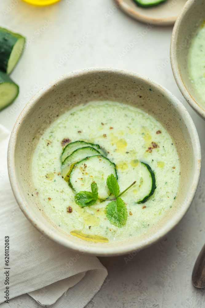 soupe froide gaspacho concombre menthe citron soupe froide gaspacho concombre menthe citron