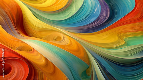 abstract colorful background with waves  AI generated.