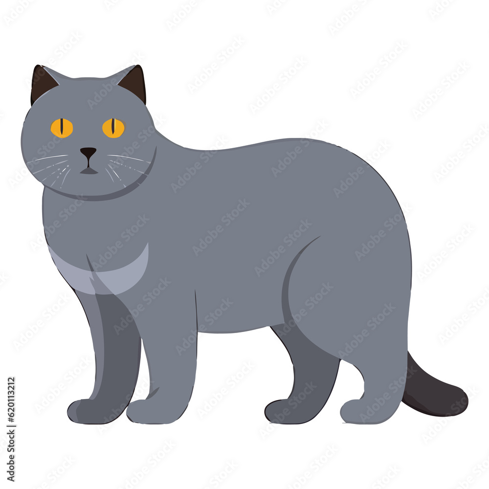 Purrfectly Illustrated: 2D Chartreux Cat Delight Purrfectly Illustrated: 2D Chartreux Cat Delight