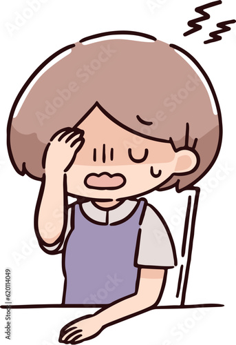 頭が痛い女性