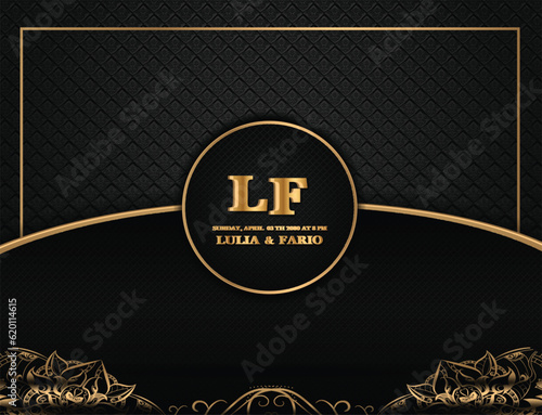 luxury Elegant wedding invitation design set