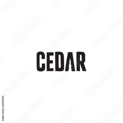 Cedar logo or wordmark design