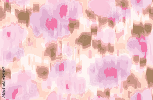 Ikat florals paisley watercolor on cream background oriental pattern flowers dyed style abstract vector illustration.design for texture,fabric,clothing,wrapping,decoration,scarf,carpet, digital