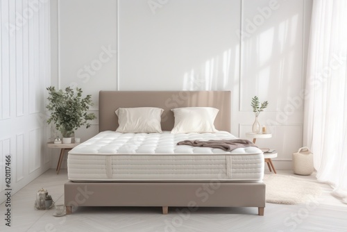 Comfortable double bed with mattress