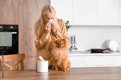 Allergic mature woman with ...