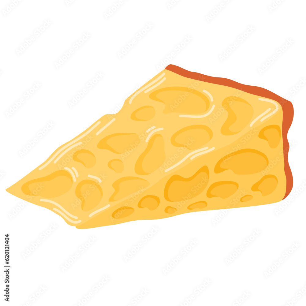 Cut cheese piece. Fresh, nutritious Dutch cheese. Dairy products. Ideal for cafes, menus, restaurants, food. Vector Hand draw Illustration Cut cheese piece. Fresh, nutritious Dutch cheese. Dairy products. Ideal for cafes, menus, restaurants, food. Vector Hand draw Illustration
