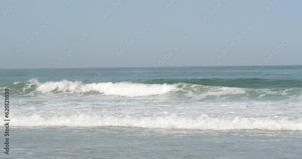 Some waves were filmed in slow-motion. Atlantic Ocean, Cap Ferret, France. June 2023. Some waves were filmed in slow-motion. Atlantic Ocean, Cap Ferret, France. June 2023.