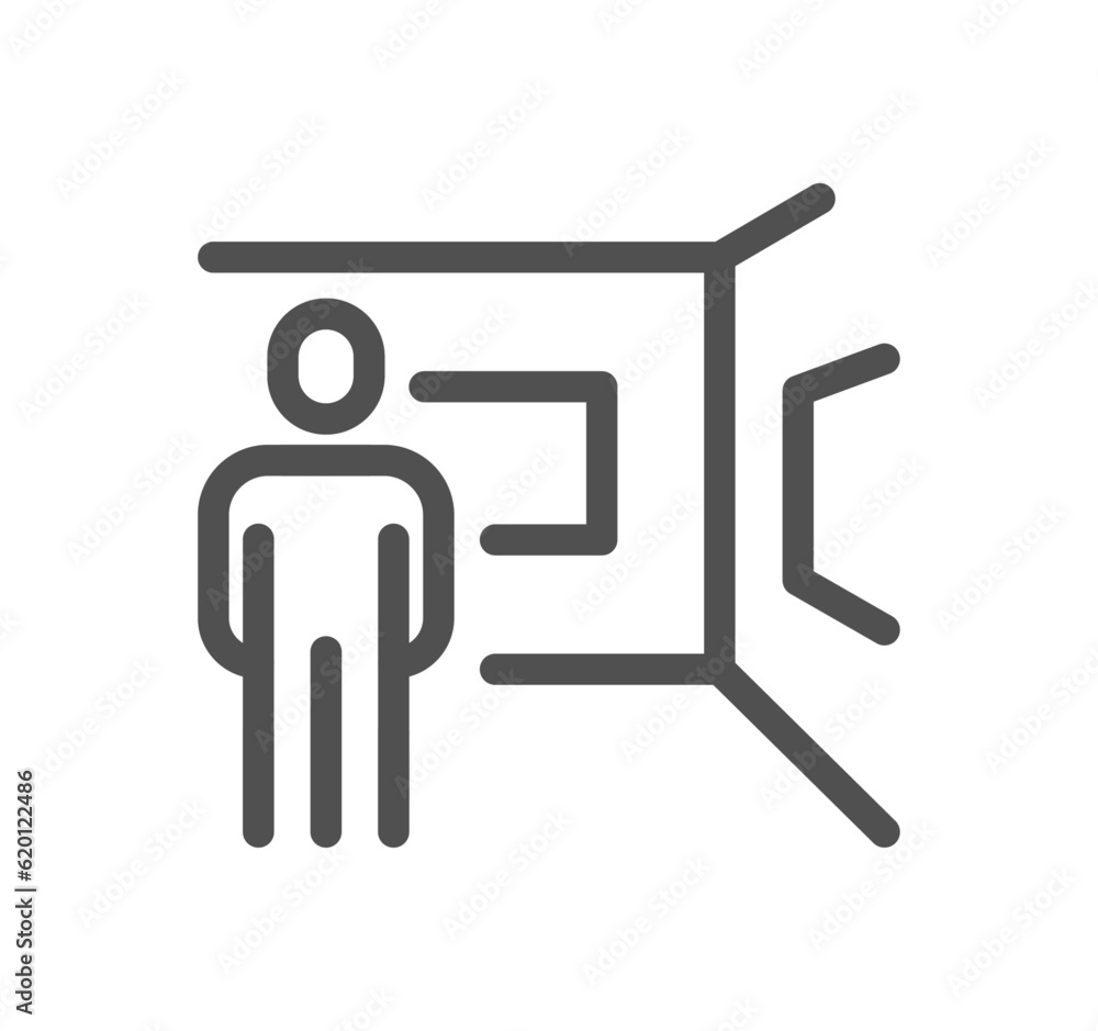 Museum related icon outline and linear vector. Museum related icon outline and linear vector.