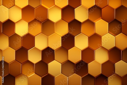 Seamless Honeycomb Grid Pattern Background, Generative AI