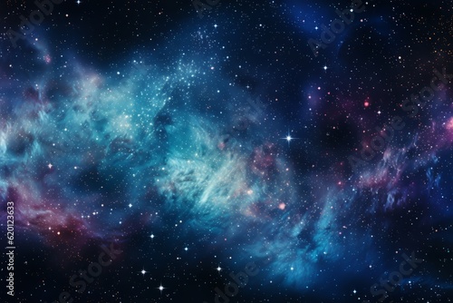 Seamless Starry Galaxy Background, Generative AI