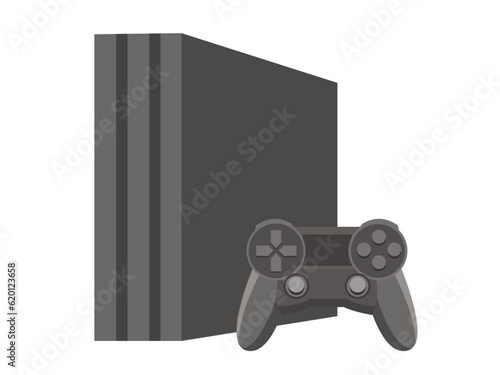 ゲーム機とコントローラー（黒）