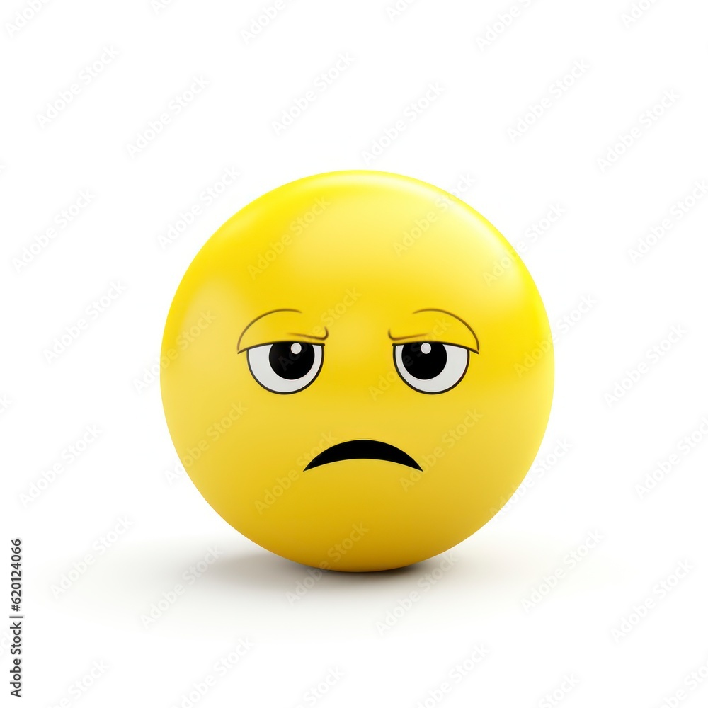 Fototapeta premium Emoji ball on white background