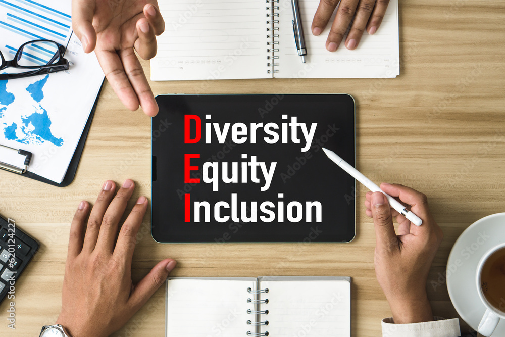 DEI, Diversity equity and inclusion.The concept to make balance and ...