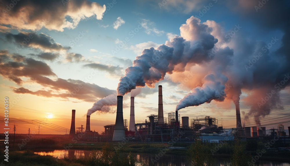 Symbol of Industry: Capturing the Majesty of a Factory Chimney Symbol of Industry: Capturing the Majesty of a Factory Chimney