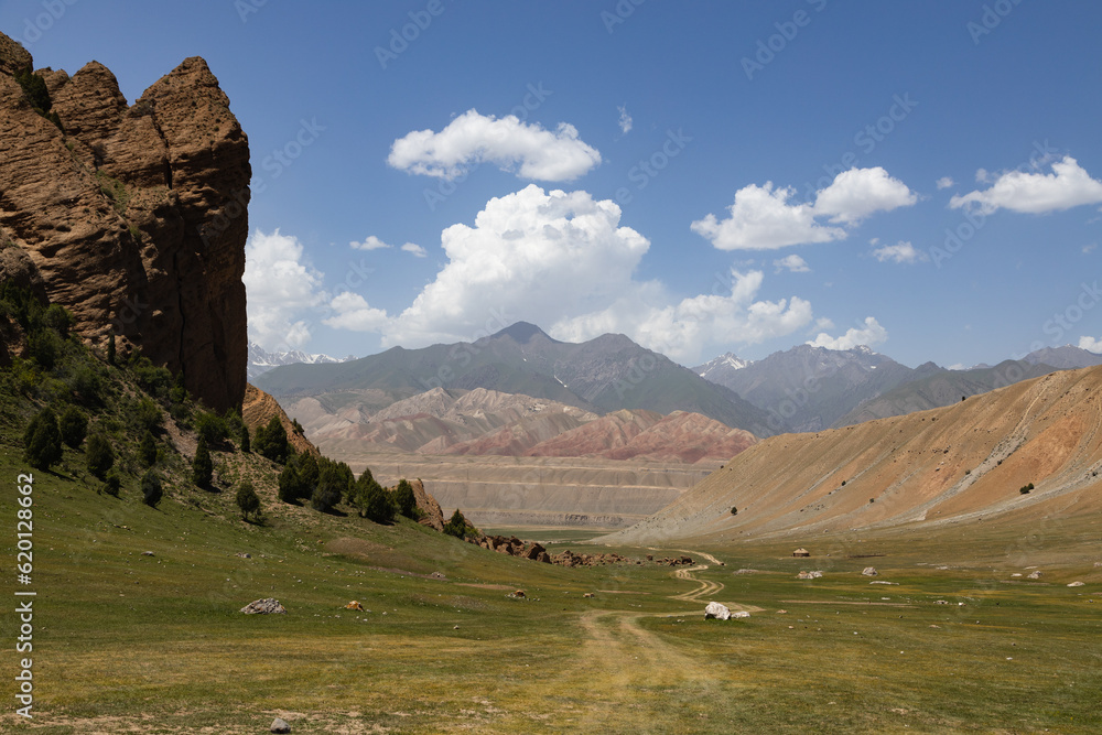 Beautiful nature of Kyrgystan at summer