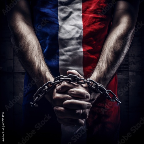 french flag background and crime , punishment