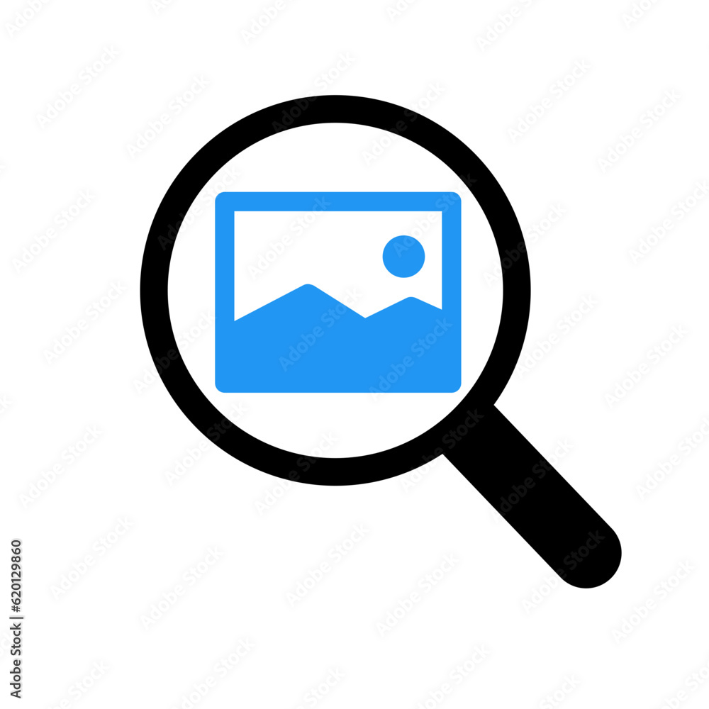 search icon of magnifying glass icon with picture icon, search image icon button search icon of magnifying glass icon with picture icon, search image icon button