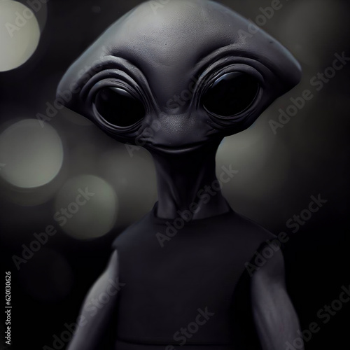 Portrait of an alien. Generative AI.