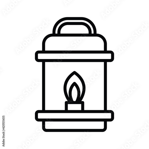 oil lamp icon vector design template in white background