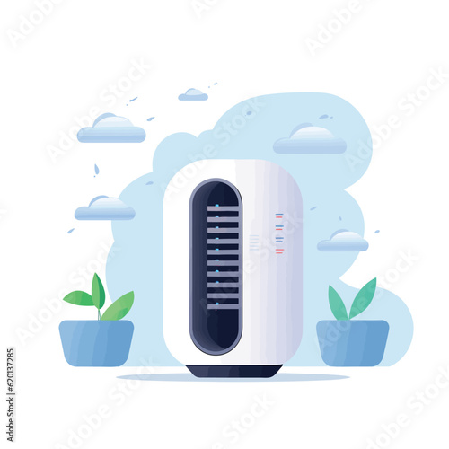 air purifier vector flat minimalistic isolated illustration