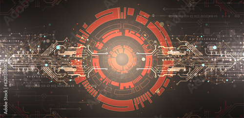 Abstract technology circuit board. Communication concept.