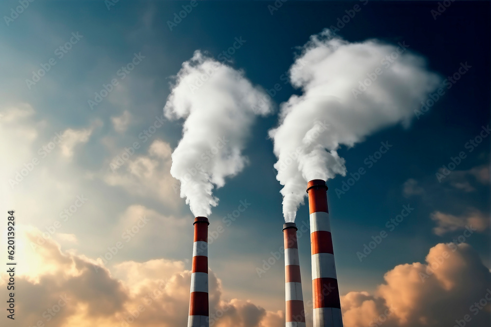 factory chimney polluting the air factory chimney polluting the air