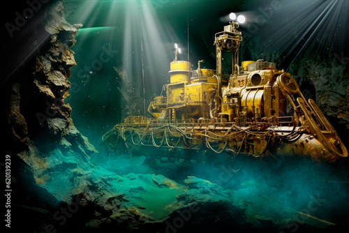 deep sea mining of the ocean floor © the_lightwriter