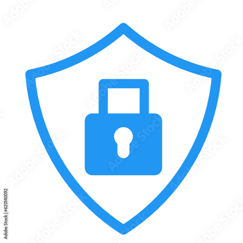 shield icon with lock pad 