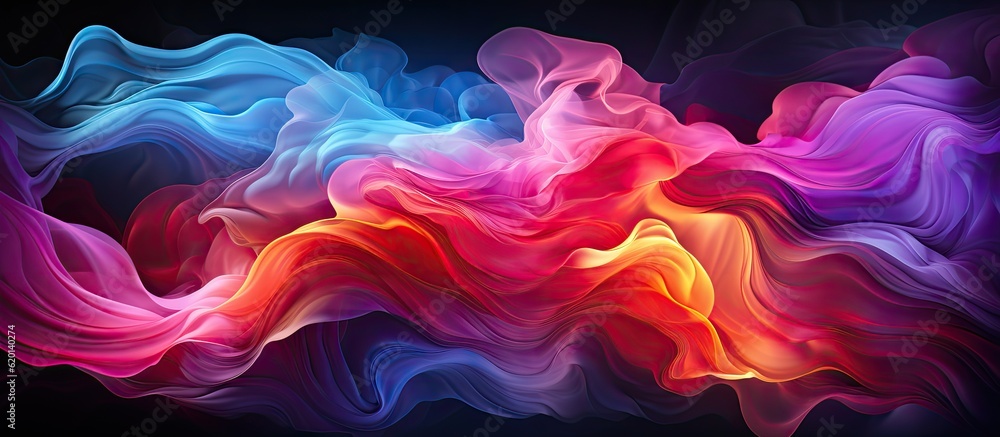 Abstract background with fluid colorful flames