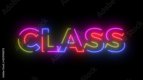 Class colored text. Laser vintage effect