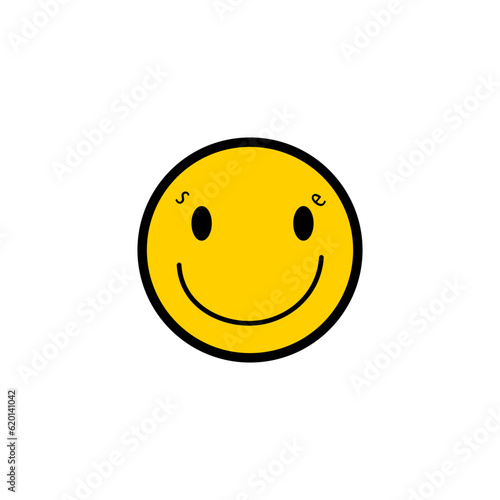 Smiley. Vector happy face. Face Emoticon icon vector logo. Smiley very basic happy face